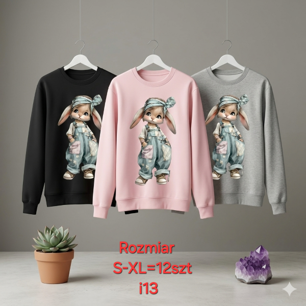 Bluzki damskie Roz S-XL, 1 Kolor Paczka 12 szt